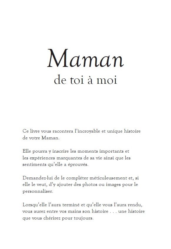 maman – de toi à moi maman – de toi à moi