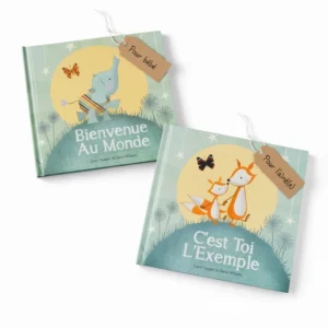 coffret cadeau naissance — un livre pour bébé, un livre pour l'aîné(e)