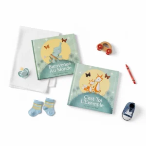 coffret cadeau naissance — un livre pour bébé, un livre pour l'aîné(e)