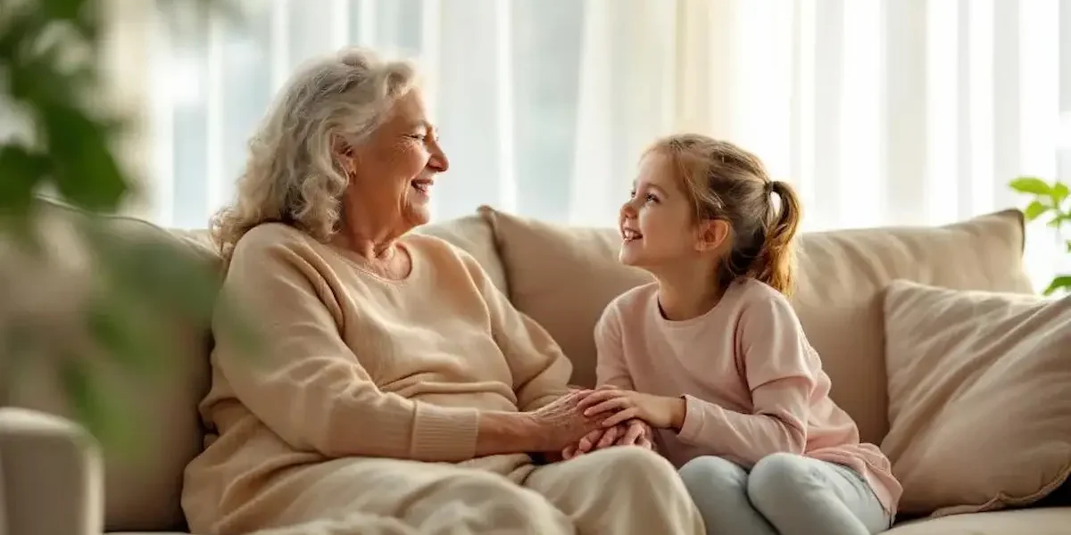Petite fille avec mamie